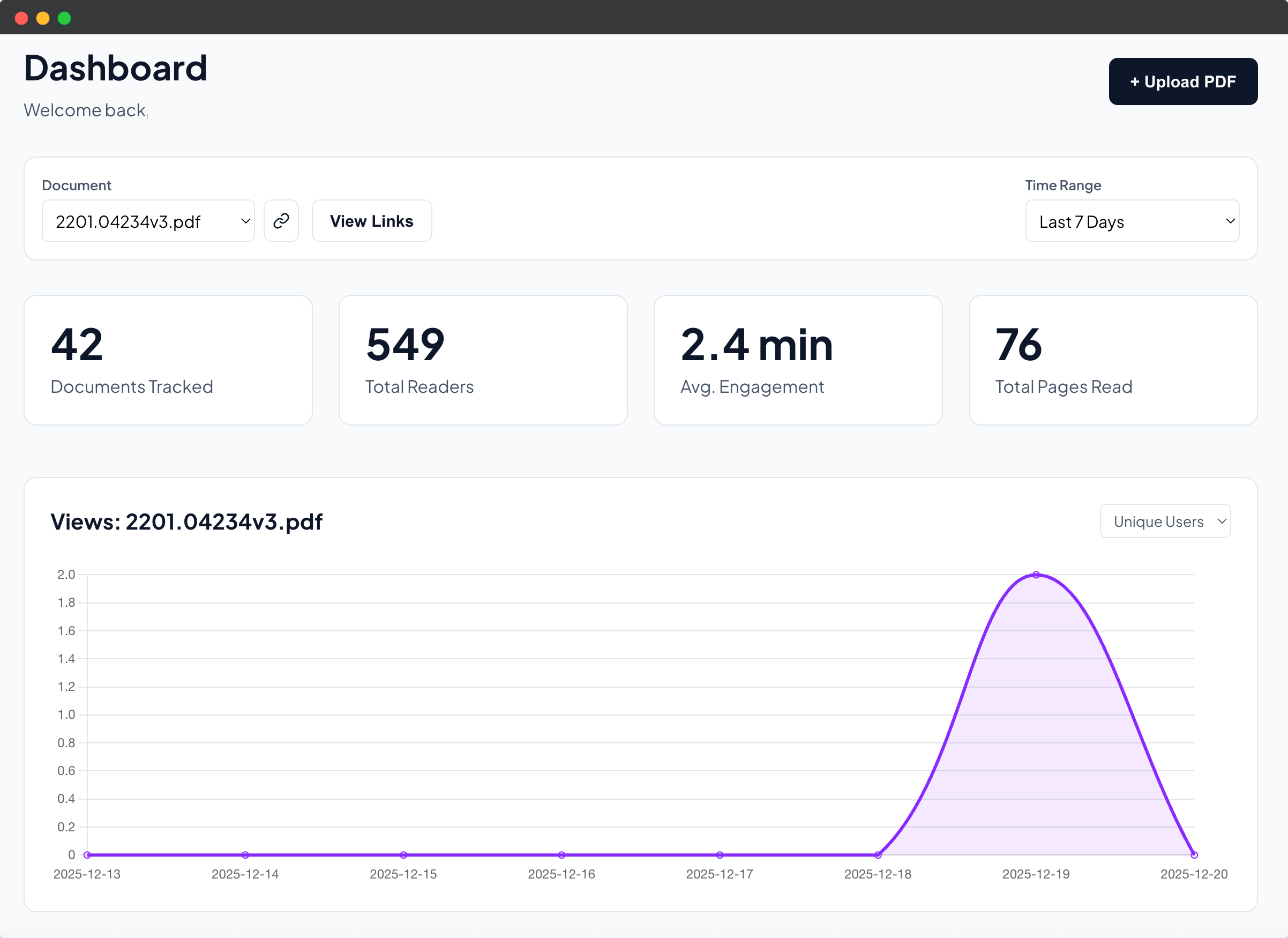 Comprehensive PDF Analytics Dashboard